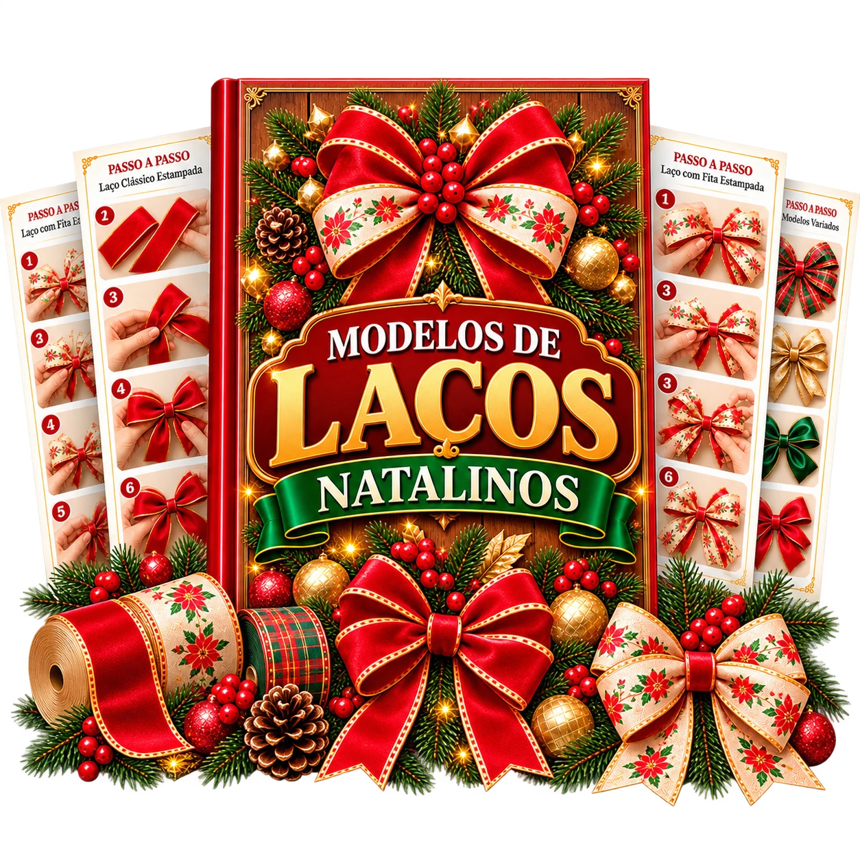 Mockup do bônus Laços Natalinos