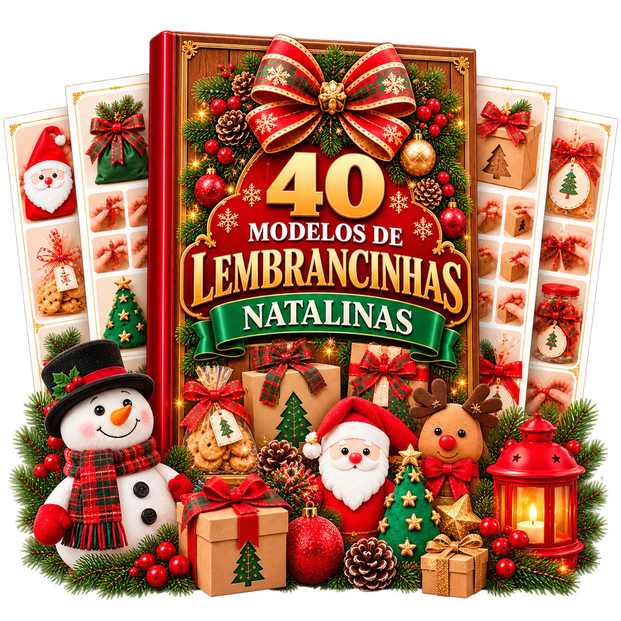 Mockup do bônus 40 Lembrancinhas Natalinas