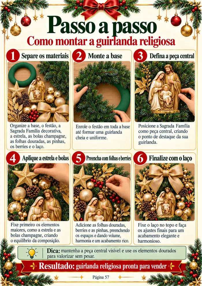 Amostra 2 de projeto ilustrado de guirlanda de Natal