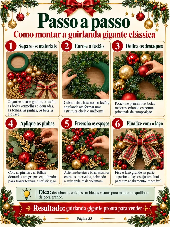 Amostra 5 de projeto ilustrado de guirlanda de Natal